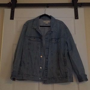 Rigid light wash classic denim jacket